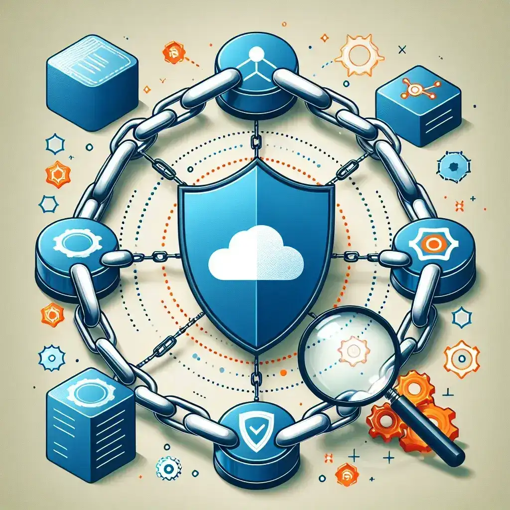 "Illustration of top SaaS tools for dependency vulnerability scanning, showcasing various software applications and security icons, highlighting the importance of securing the software supply chain."